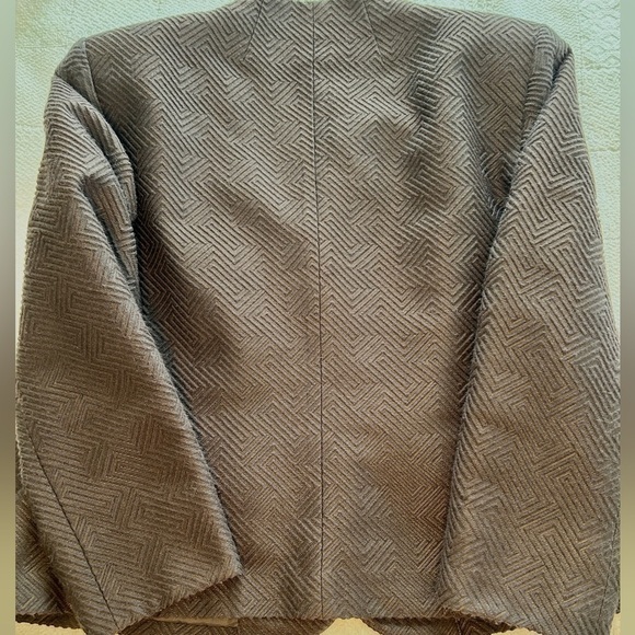 Talbots Jacket Brown Geometric Texture Evening Formal Blazer plus size 18W - Picture 11 of 16